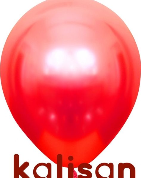 בלון הליום גומי - כרום - אדום