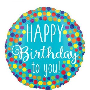 Happy Birthday To You טורקיז מנוקד