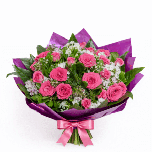 זר ורדים ורודים