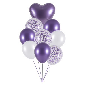 זר בלונים סגול