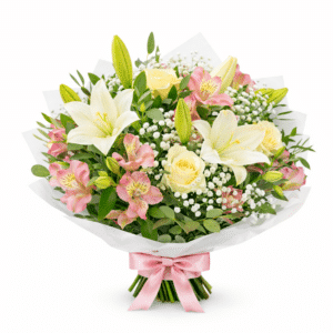 זר פרחים אביב רך