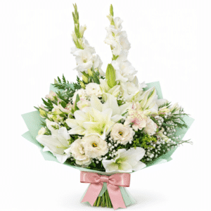 זר פרחים לבן אימפריאל